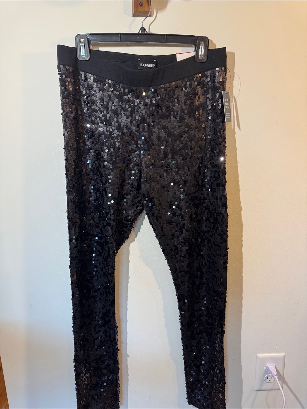 Express Kids Black Sequin Leggings